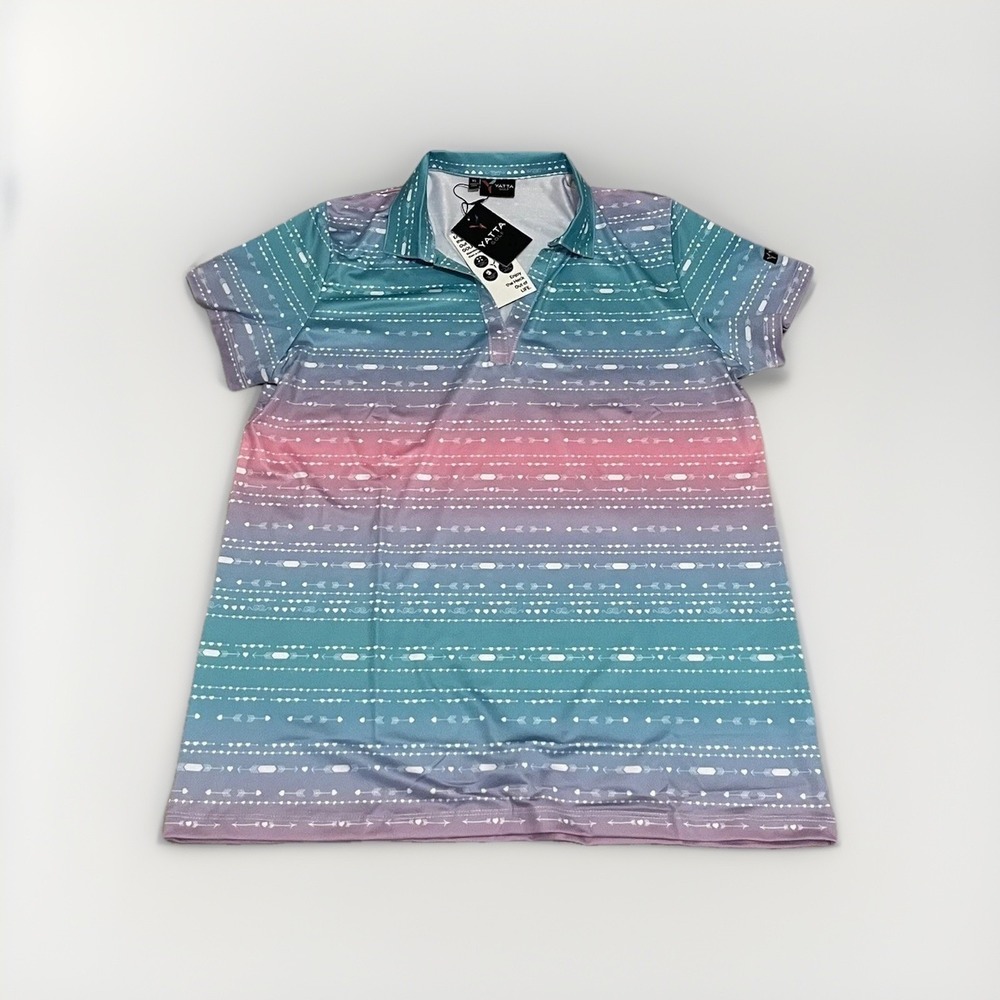 Yatta Golf Womens Athletic Fit Golf Polo NWT Performance Moisture Wicking Top XL